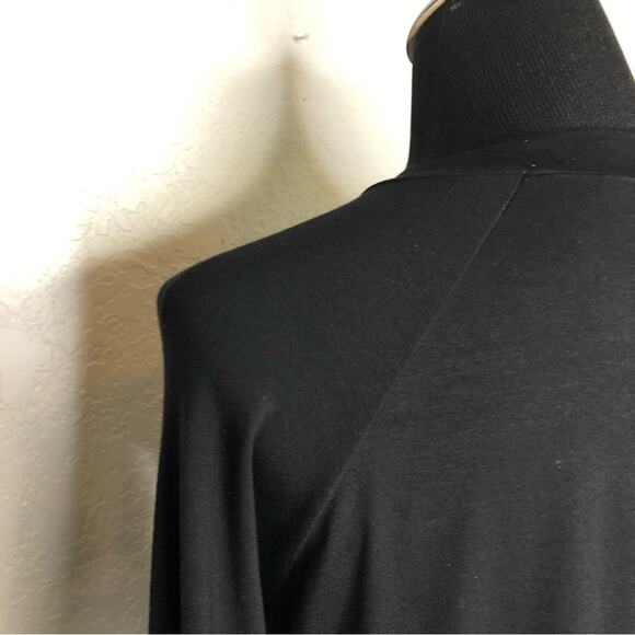 Eileen Fisher black long sleeve side slit hem tunic dress size Extra Small XS - Picture 7 of 11